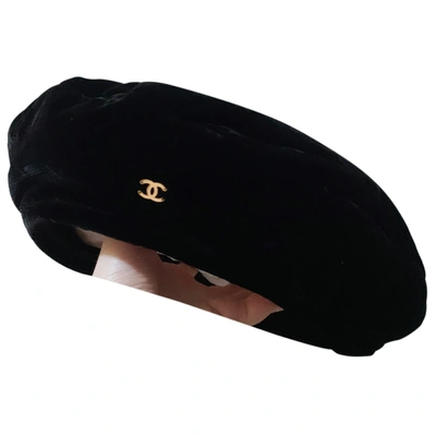 Black and White Tweed CC Beret Hat, 2019