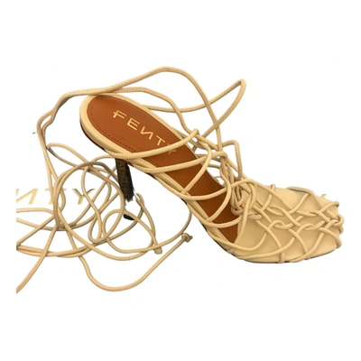 Pre-owned Fenty Leather Sandals In Beige