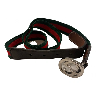 Pre-owned Gucci Leather Belts/suspenders In Multicolour