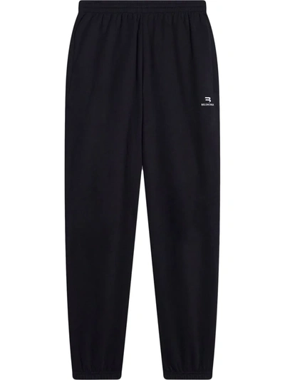 Shop Balenciaga Logo-detail Track Pants In Schwarz