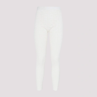 Shop Givenchy 4g Jacquard Legging Pants In White
