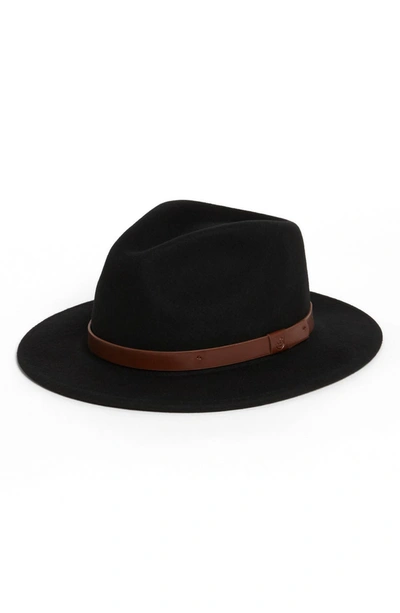 Shop Brixton 'messer' Fedora In Black