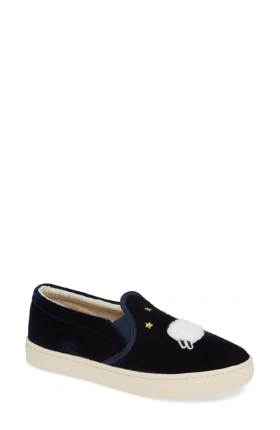 Shop Soludos Appliqué Slip-on Sneaker In Midnight Blue