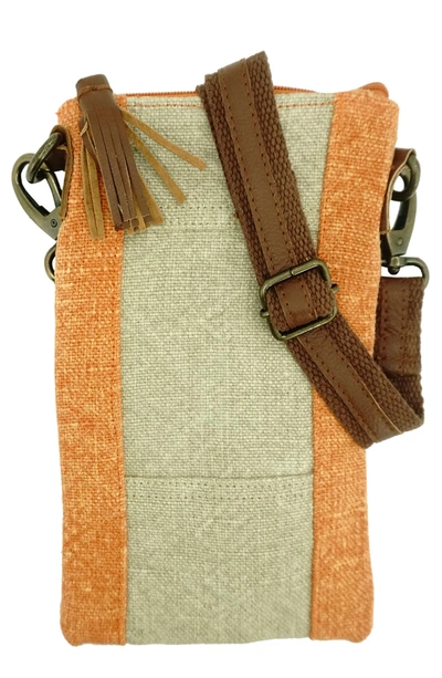 Shop Vintage Addiction Crossbody Bag In Almond/persimmon