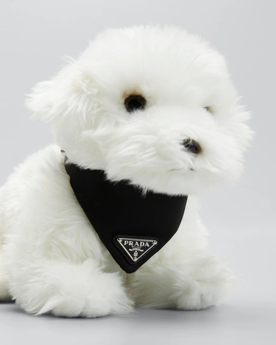PRADA Triangle Logo Dog Collar Size M Black 2YC010 BV1 NASTRO