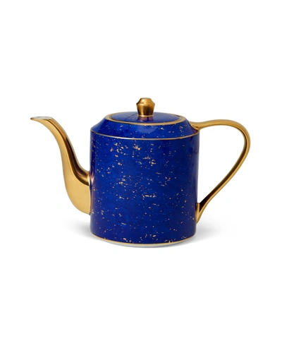 L'objet Lapis 24k Gold & Porcelain Teapot In Blue