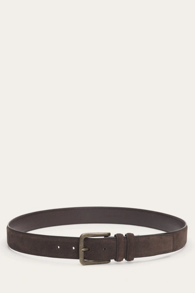 Shop The Frye Company Suede Stitching Belt In Brown