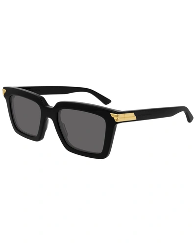 Shop Bottega Veneta Chunky Square Acetate Sunglasses In Black