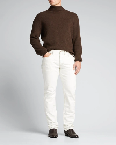 Shop Tom Ford Men's Cotswolds Straight-leg Jeans In Wht Sld