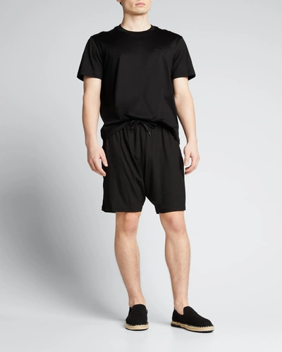 Shop Derek Rose Men's Basel Lounge Shorts In Black