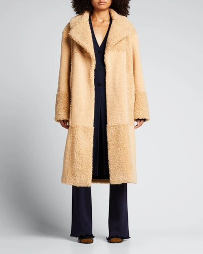 Shop A.l.c Stanford Faux-fur Coat In Sweetseed