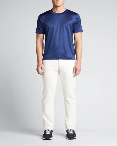Shop Eton Men's Luxe Jersey T-shirt In Blue