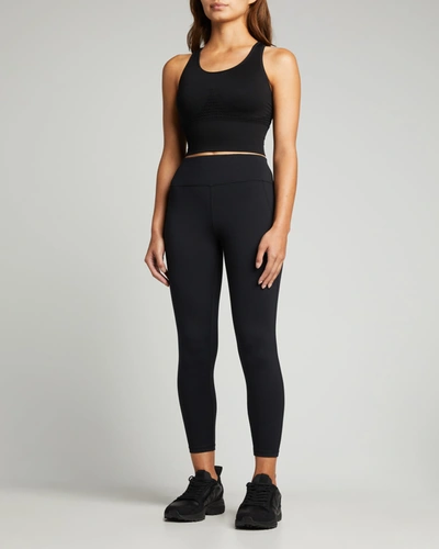 Shop Sweaty Betty Stamina Longline Medium-impact Sports Bra In Black
