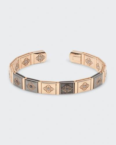 Shop Shamballa Jewels Men's 18k Rose Gold & Diamond Cuff Bracelet