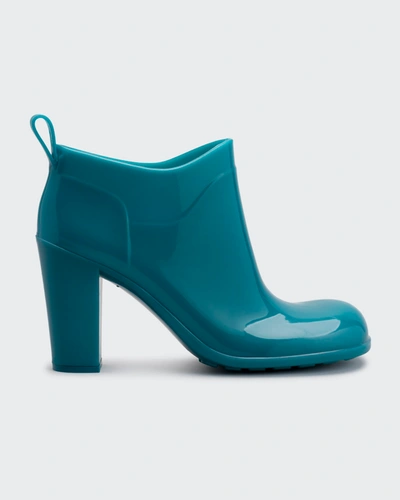 Shop Bottega Veneta Rubber Block-heel Ankle Booties In Blaster