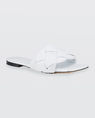 Shop Bottega Veneta The Lido Flat Sandals In Optic White