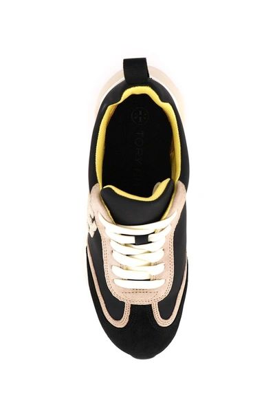 Shop Tory Burch Suede And Nylon Good Luck Sneakers In Mixed Colours