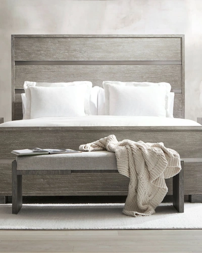 Shop Bernhardt Foundations Queen Panel Bed In Gray