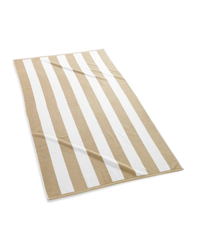 Shop Kassatex Cabana Stripe Beach Towel In Sand