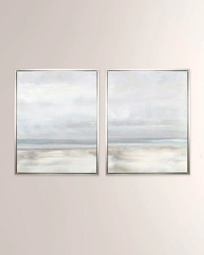 Shop Benson-cobb Studios Simpatico Vertical Canvas Diptych Giclees In Sterling Floater Frames, Set Of 2