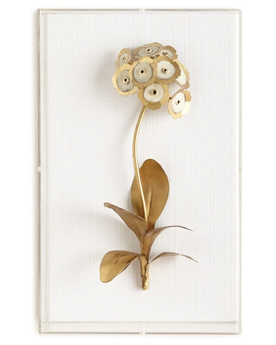 Shop Tommy Mitchell Original Gilded Auricula Study On Linen In Gold