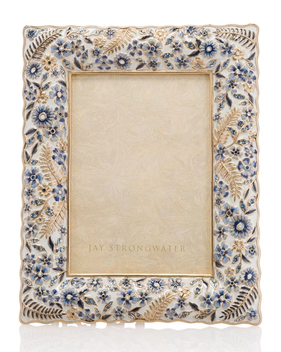 JAY STRONGWATER INDIGO RUFFLE 5 X 7 PICTURE FRAME PROD209450030