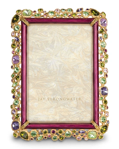 Shop Jay Strongwater Bejeweled 4" X 6" Picture Frame In Multi Colors