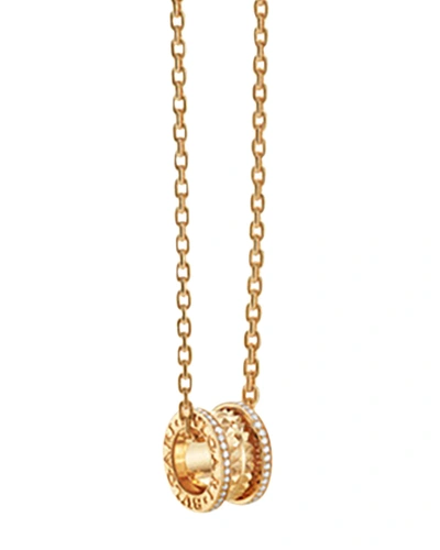 Shop Bvlgari B.zero1 Pendant Necklace In Yellow Gold And Diamonds, 24"l