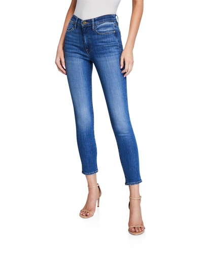 Shop Frame Le High Skinny Ankle Jeans In Poe