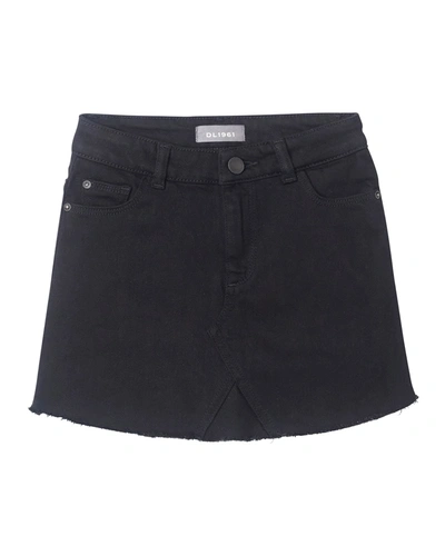 Shop Dl Premium Denim Girl's Denim Miniskirt In Black
