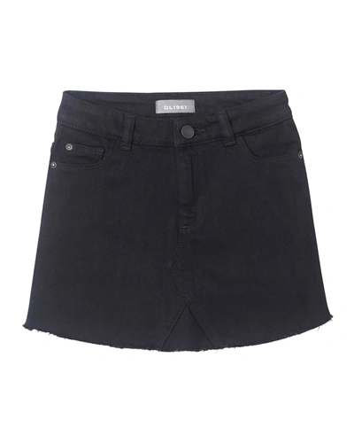 Dl Premium Denim Girl's Denim Miniskirt In Black