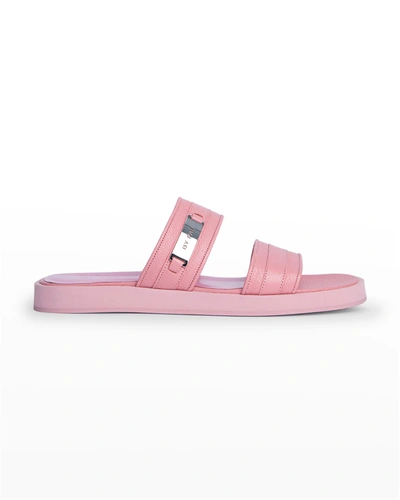 Shop By Far Easy Two-band Slide Sandals In Pink