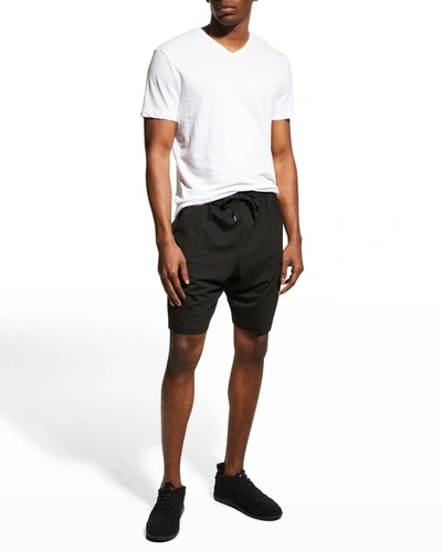 Derek Rose Men's Basel Lounge Shorts In Black