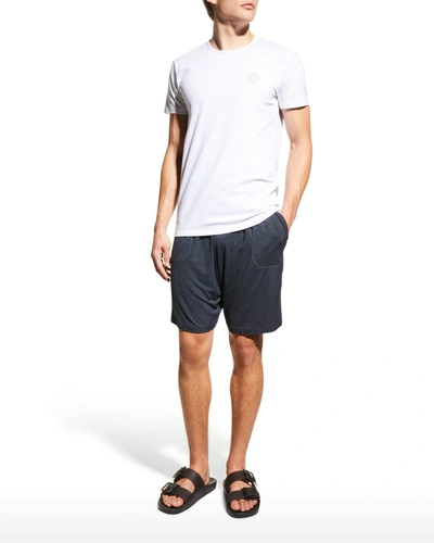 Shop Derek Rose Men's Solid Drawstring Shorts In Anthracite