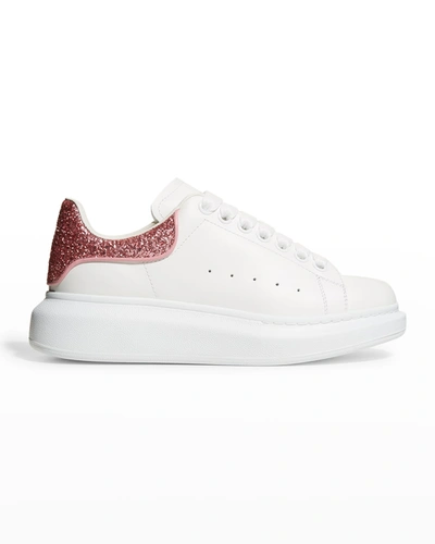 Shop Alexander Mcqueen Oversized Sneakers In White Pink