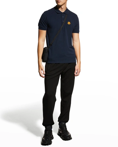 Shop Kenzo Men's Tiger Crest Polo Shirt In Navy Blue