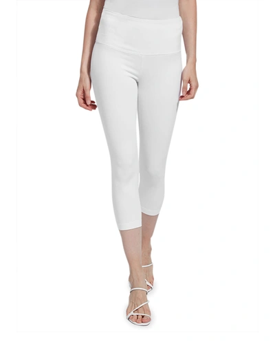 Lyssé Denim Capri Leggings In White In White