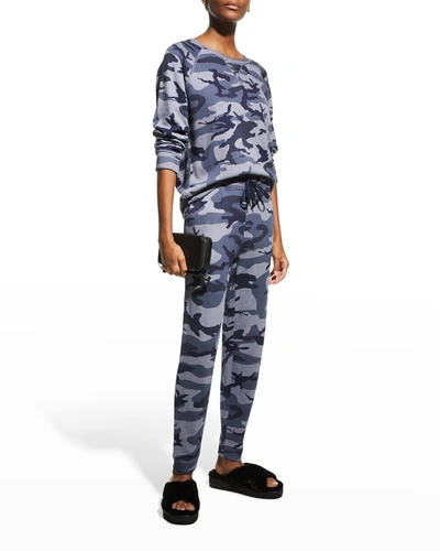 Shop Rails Oakland Camo-print Sweatpants In Blue Indigo Camo