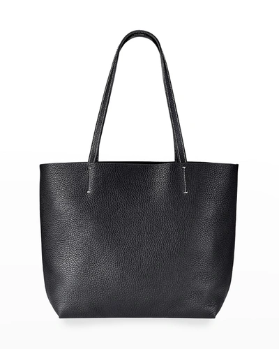 Shop Gigi New York Hunter Leather Tote Bag In Black