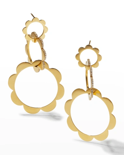 Shop Cadar Trio Unity Earrings With Diamonds And 18k Gold