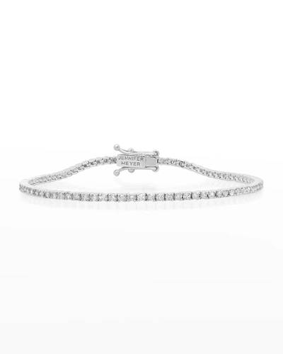 Shop Jennifer Meyer White Gold Diamond 4-prong Bracelet