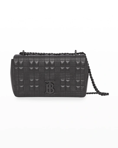 Shop Burberry Lola Small Tonal Quilted Crossbody Bag In Black