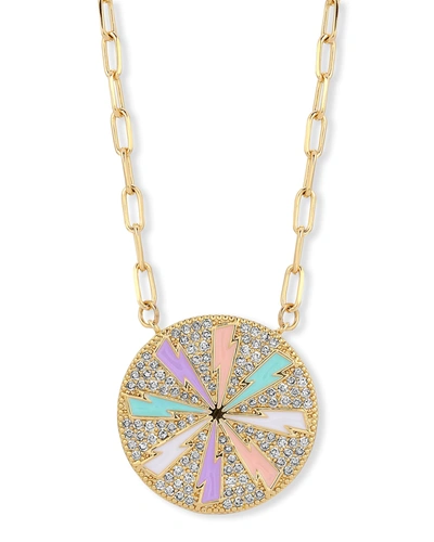 Shop Elizabeth Stone Jewelry Rebel Pendant Necklace In Pastel
