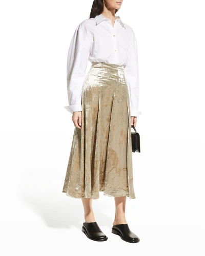 Vince Convertible Cotton Poplin Shirt In Optic White