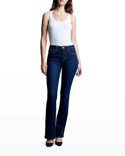 Shop L Agence Selma High-rise Sleek Baby Boot Jeans In Barstow