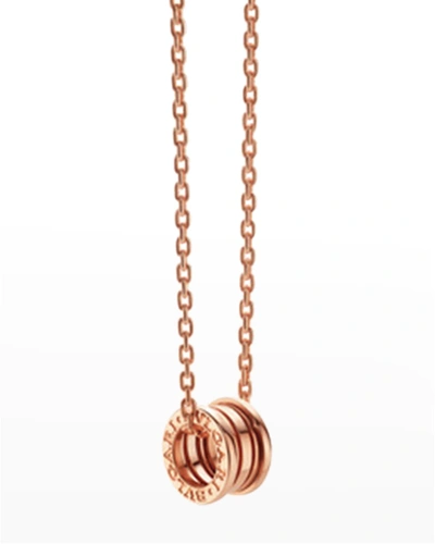 Shop Bvlgari B. Zero1 Pendant Necklace In Pink Gold