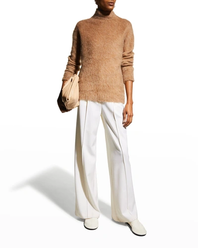 Shop Max Mara Alca Textured Sweater In Camel