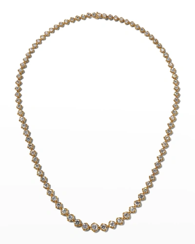 Shop A. Link 18k Yellow Gold Graduated Diamond Necklace, 17"l