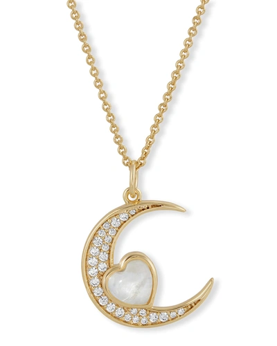 Shop Elizabeth Stone Jewelry Love You To The Moon Necklace In Moonstone