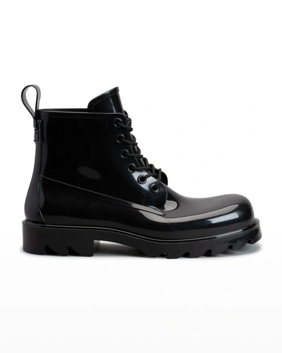 Shop Bottega Veneta Combat Rubber Ankle Boots In Black